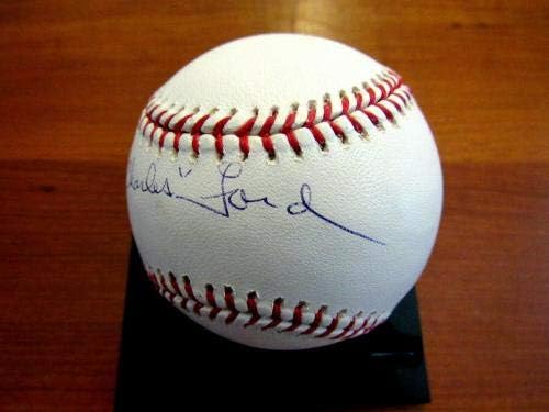 Ед Чарлз Форд Уайти 1961 Ws Mvp Янкис Копито Подписа Авто Oml Baseball Jsa Gem - Бейзболни топки с автографи