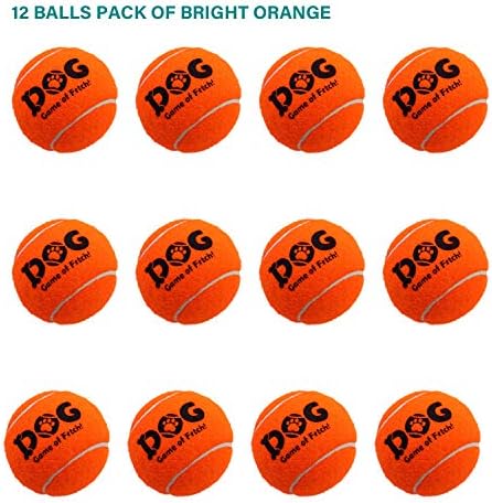 Тенис топки за домашни любимци AMA SPORT, играчки Оранжев цвят за малки кученца, Топки за малки до Средни Кучета, предназначени