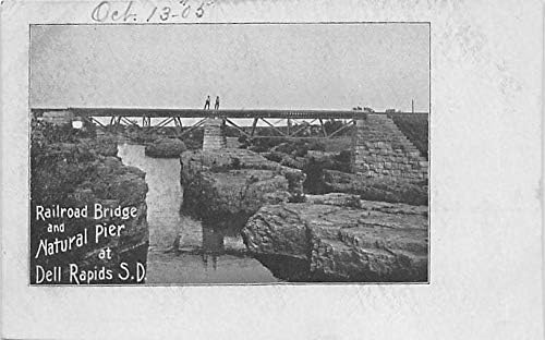 Железопътен мост на Природен Пиърс Дел Рэпидс, Южна Дакота SD Картички