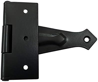Т-образен панта за кабинет Adonai Hardware Eladah от Черно антикварен желязо (идва по 4 броя в опаковка) - С черно прахово покритие