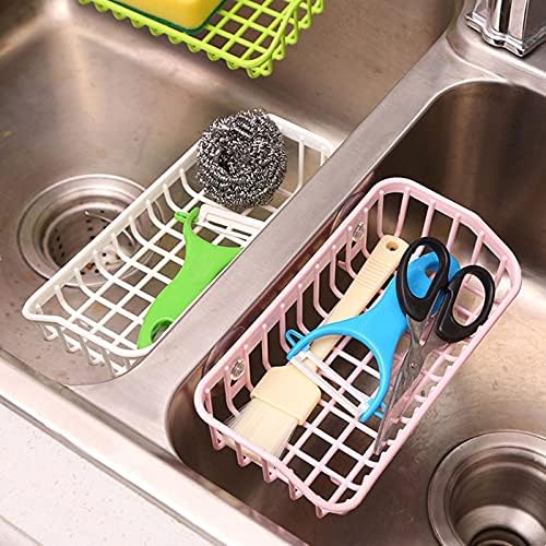 AKNHD Кухненска Мивка Caddy 2 бр. богат на функции Здрава Издънка на Притежателя на Гъба За миене на чинии, Висящи Рафтове