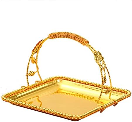 Слама Лека Луксозна Плодови Табела от ковано желязо в европейски стил, Висококачествени Модни Чиния за бонбони, Чиния
