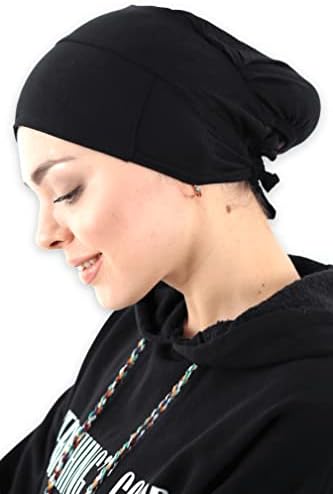 Нескользящая Долната част на хиджаба Avanos, Дамски Шапчица-хиджаб с завязкой Отзад, Еластичен и Удобен Шапка, Шал-Джилбаб