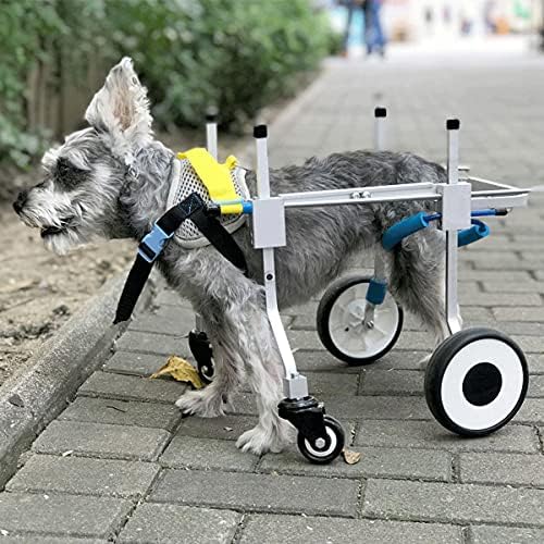 Инвалидна количка за кучета Регулируема В 4-Дължината на Количката за кучета, Колела за упражнения с животни, Помощна