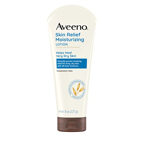 Хидратиращ лосион Aveeno Skin Relief за много суха кожа с успокояващо Тройна формула от Овесени ядки и масло от шеа,