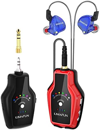 KIMAFUN Безжична система за мониторинг в ухото 2,4 G, Безжични слушалки IEM System Слушалки за музиканти, Певци и dj-и,