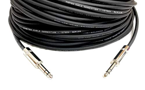Индивидуално свързване на кабела 150 Метра Pro Audio REAN 1/4 инча (6,35 мм) до Балансиран TRS кабел REAN 1/4 инча (6,35