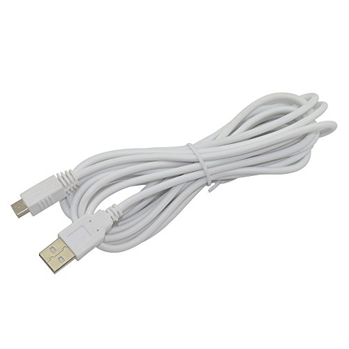 Кабел за зареждане Cinpel USB за геймпада на Wii U на 3 Метра Бял