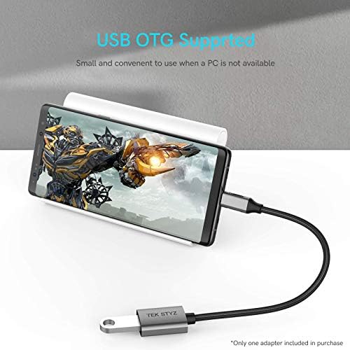 Адаптер Tek Styz USB-C USB 3.0 е обратно Съвместим с датчиците Nokia G11 OTG Type-C/PD за мъже и USB 3.0 за жени. (5