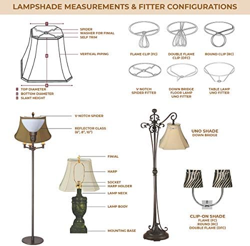 Основната Лампа за лампи Royal Designs с Квадратна Перевернутым ъгъл, Черупки от яйца, 6,5 x 13,5 x 10,5