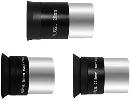 Набор от окуляров телескоп Astromania 1,25 инча 6 мм 12,5 мм и 20 мм Plossl - Конструкция от 4 елемента Plossl - Резба