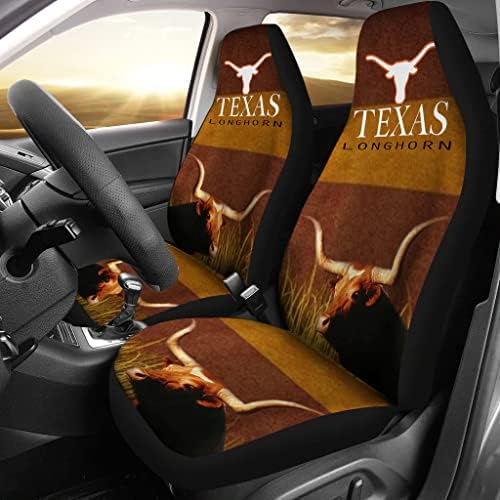 Калъфи за автомобилни седалки от Amazing Texas Longhorn Cattle (Cow) С принтом Universal Fit Car Seat Covers - Калъфи