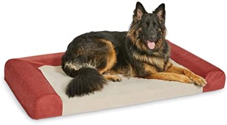 Корпоративна диван-легло за куче от пяна с памет ефект QuietTime®, идеален за кучета, X-Големи породи, Червеникаво-кафяви
