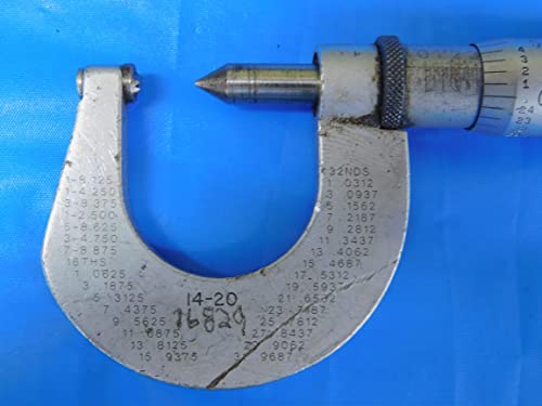 Микрометър за измерване на стъпки винтови резби SCHERR-TUMICO № 14-20 0-1, произведен в САЩ 1.0 - MB8296AP1