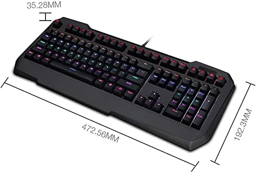 Ръчна Жичен детска клавиатура XYLXJ за киберспорта със смесени RGB подсветка, в пълен размер, без конфликти, за офис