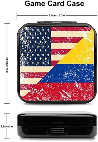 Калъф за карти игра с флага на Америка и Колумбия в Ретро стил за ключ с Индивидуален Дизайн Switch Lite Преносим Кутия