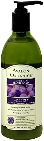 Сапун за ръце Avalon Organics с глицерин, Лавандула, 12 течни унции (опаковка от 5 броя)