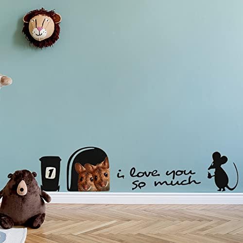 ZXDY Етикети към стената с отвор за мишки Без Котки, Мультяшные Сладки Мишки, една Малка Табелка на Стената за Детска