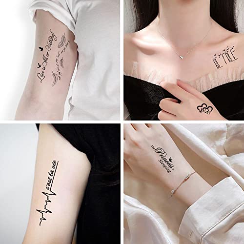 BYBYCD Боди-Арт Етикети Китайски Черни Татуировки Етикети Фалшива Татуировка на Ключицата (Китайски)