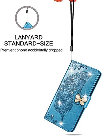 Чанта-портфейл ZYZX Motorola Moto G9 Plus, Флип калъф за телефон от Изкуствена кожа с Релефни изображения на пеперуди,