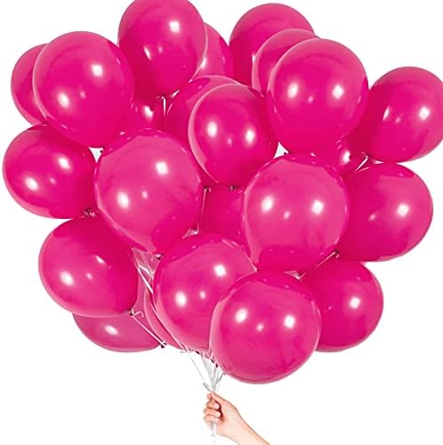 25 бр. Ярко Розово Латексови Балони за Украса на Парти по случай рождения Ден на Принцесата, Гелиевые Балони за Сватби,