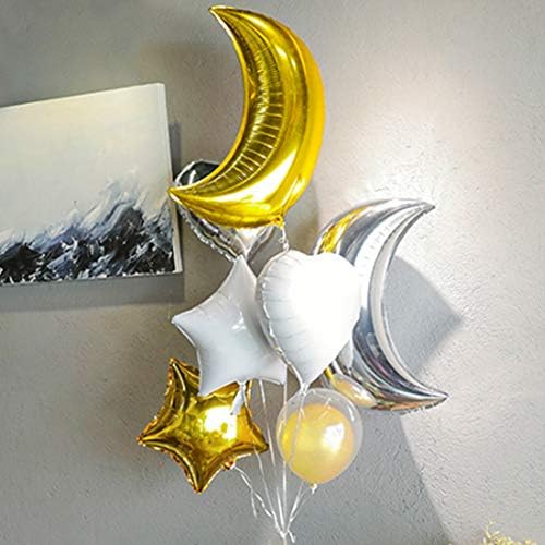 6 БР 36Златни Големите Лунни Балони От Фолио, Майларовые Балони за Декорация Рожден Ден и Сватбени партита