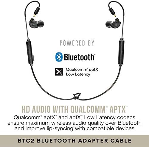 Ушите MEE audio M6 PRO за музиканти Жичен + безжичен комбиниран комплект: включва стереокабель и аудиоадаптер Bluetooth