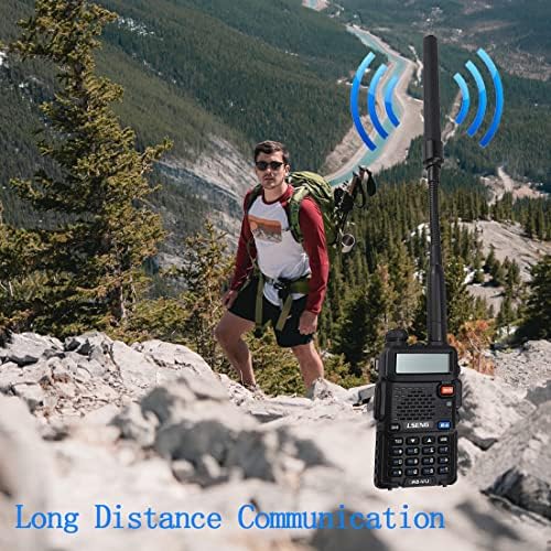 LSENG 136-174 Mhz и 400-470 Mhz 11,8-Инчов Сгъваема Тактическа Антена SMA-F за игра в Страйкбол, Преносима радиостанция,