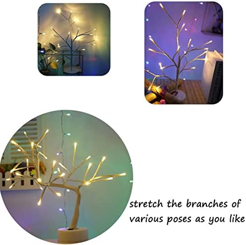 LIUHD Тенис на Бонсай С Подсветка на Дърво 16 светодиоди Коледна Бреза Дърво Светлина Бонсай Лампа Топла Бяла светлина
