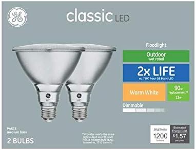 Led лампа GE Classic от 90-Ваттным еквалайзер Par38 Топло бял цвят, с регулируема яркост (2 бр.)