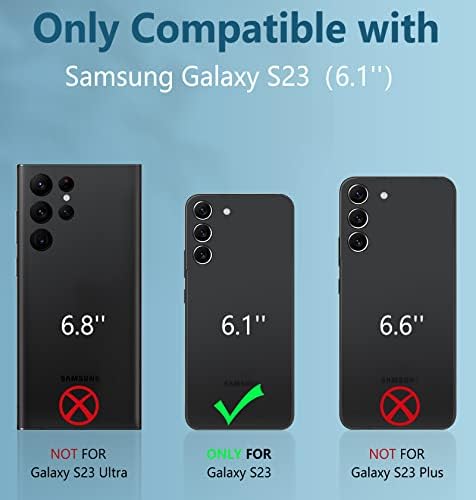 Калъф FNTCASE за Samsung Galaxy S23 Case: Сверхпрочный Здрав устойчив на удари Защитен калъф с кобур на колана си и поставка за краката | Защита на военно-клас Здрав калъф за телеф