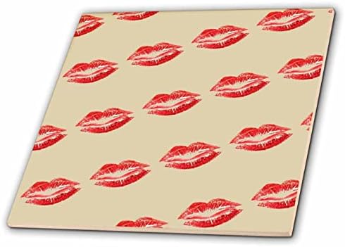 3d Роза Тайше - Векторна картина Целувката червило - Красив Модел на Червено целувка На плочки от Экрю (ct_352436_6)