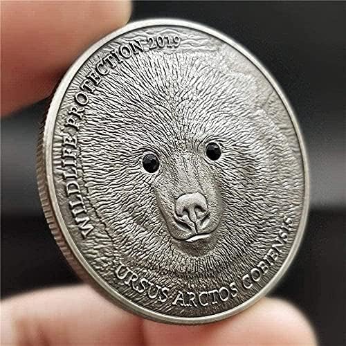 Предизвикателство Монета Ново Животно Възпоменателна Монета Монголски Монета перлено бял Мечка за Копиране Колекция Бижута
