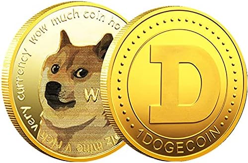 1 БР. Златна Възпоменателна монета Dogecoin, Позлатени Нов Коллекционный Белег Dogecoin с Защитен калъф (Gold Dogecoin)