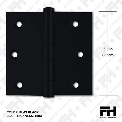Черна рамка, която контур Finsbury Hardware Матово-черен сачмен лагер 3,5 х 3,5 инча за тежки условия на работа с декоративни