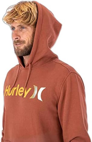 Обикновен мек вълнен плат Пуловер Hurley One & Only с качулка