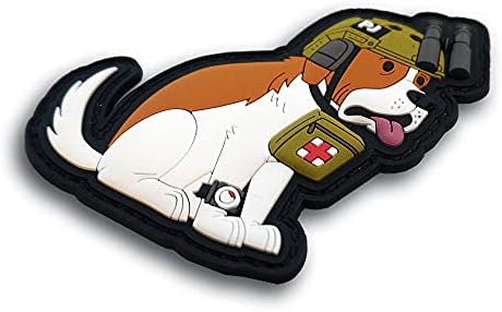 Giovanni Нашивка Pararescue Jumper за тактически кучето на свети бернар PVC за спешна медицинска помощ, парамедика, 1-ви