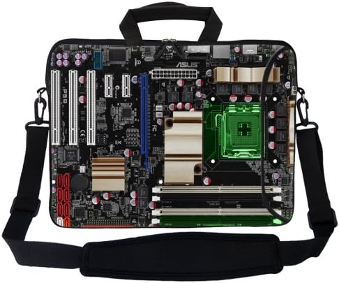 Meffort Inc 15 15,6-инчов неопреновая чанта за лаптоп с Допълнително странично джоб, мека дръжка за носене и сменяем