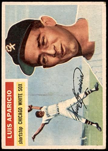 1956 Топпс 292 Луис Апарисио Чикаго Уайт Сокс (Бейзболна картичка) GD+ Уайт Сокс
