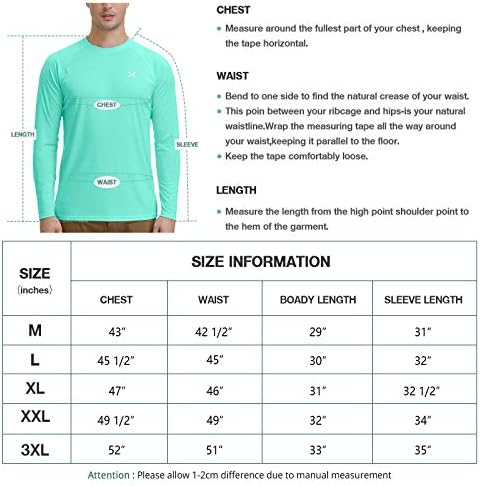 Мъжки Слънчеви Ризи UPF 50 + и е с дълъг Ръкав, Защита От ултравиолетови лъчи, Бързосъхнеща Лека Риза За Разходки, Риболов,