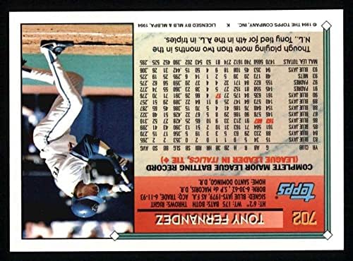 1994 Topps 702 Тони Фернандес Торонто Блу Джейс (Бейзболна картичка) Ню Йорк / MT Блу Джейс
