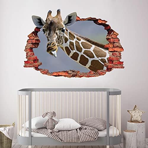 Стикер за стена с изображение на бозайници Жираф - System Wall Art 3D Принт За дома - декорация за детска стая с животни