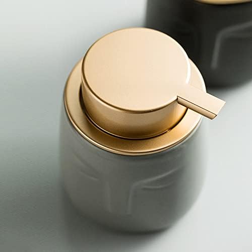 Уникален Модерен Опаковка сапун, Керамични Флакон във формата лице с Антикорозионна златна Матова блясък, Декоративен