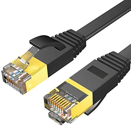 Ethernet кабел 4,9 Фута, CAT7 RJ-45 Gigabit LAN 10 Gbit/с 600 Mhz Високоскоростен Плосък Защитени Мрежови Интернет-Кабел