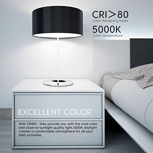 Комплект Linkind: 2 броя, флуоресцентни лампи A19 капацитет от 60 Вата, което се равнява на 5000 К, без регулиране на