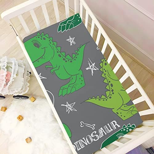 Кърпи за детски легла със Зелен Динозавром UMIRIKO, Чаршаф за игра за деца, Момичета и Момчета, Меки и Дишащи 20810515