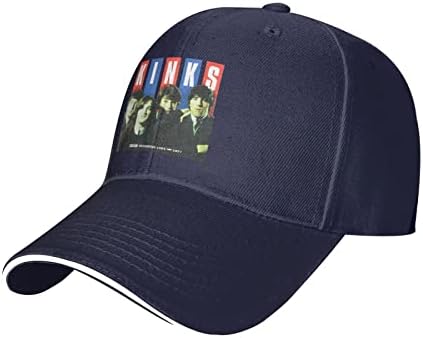 Уникален Принт с логото на the Kinks Регулируема Бейзболна Шапка Cool Мъжки & Womens Черен Цвят