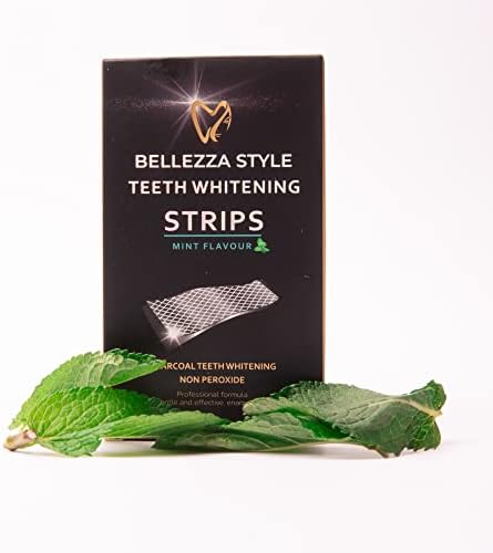 Избелващи ленти за зъби BELLEZZA Style, Избелване Без чувствителност, 28 Ленти / Опаковки на 14 дни (С вкус на мента)
