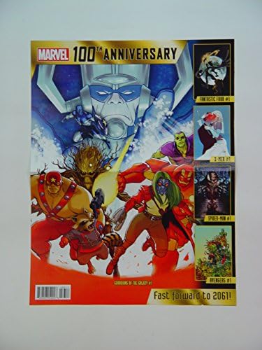 Рекламен плакат за 100-годишнината на Marvel, двустранен и сгънати / Бесчеловечный 4