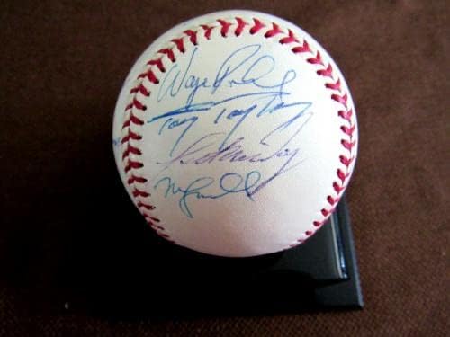 2004 Флорида Марлинс Мигел Кабрера Конин Маккеон е Подписал Авто Oml Baseball Jsa - Бейзболни топки с автографи